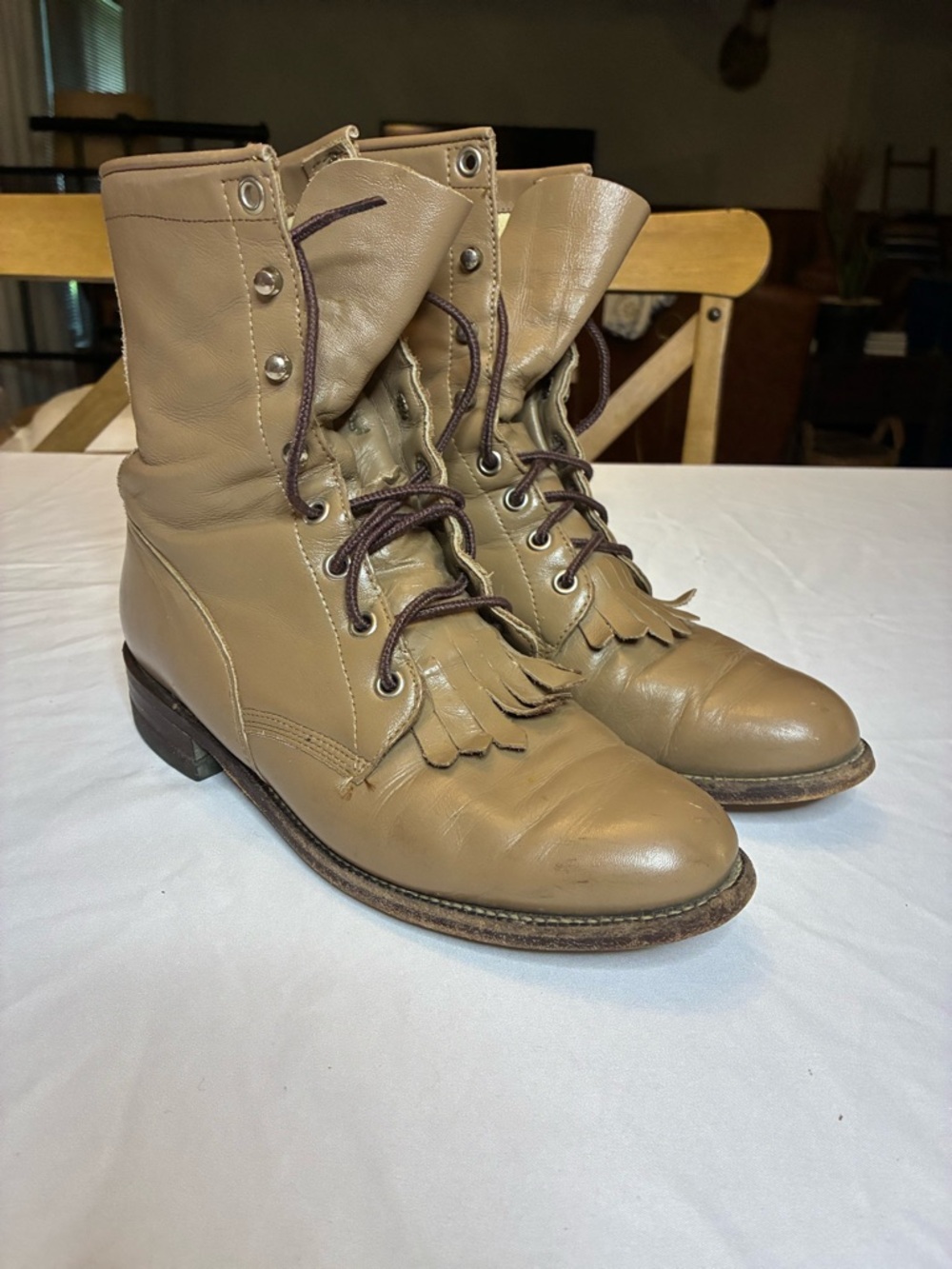 Vintage Justin's kiltie ropers size 7B
